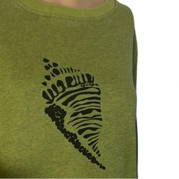 HABITAT green oversized, pullover ,NWT .sea shell,casual, PTP 19.5  and 22.5” - Picture 4 of 13